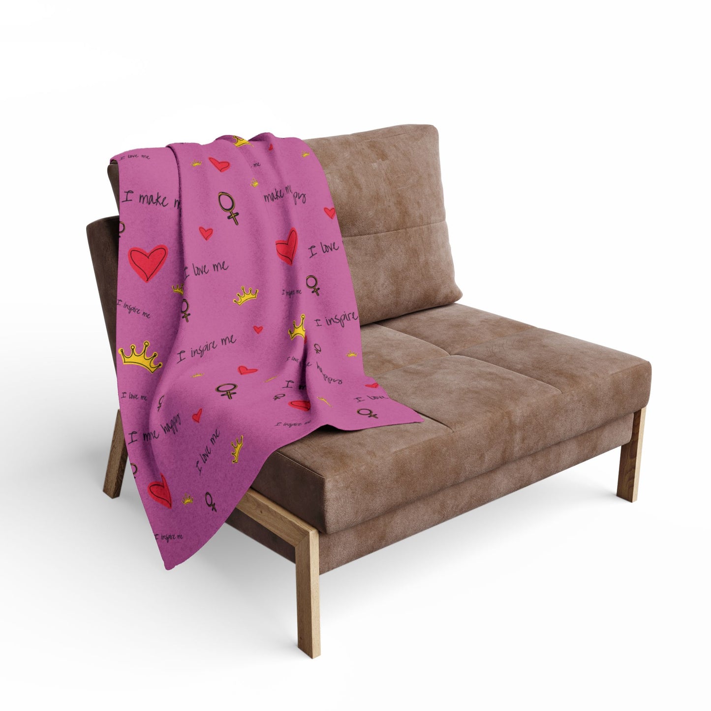 Inspirational Pink Fleece Blanket - Perfect for Self-Love & Empowerment