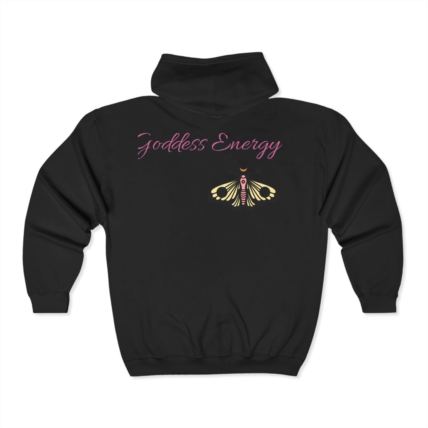 Goddess Energy Full Zip Hoodie - Unisex Heavy Blend Sweatshirt with Floral Design